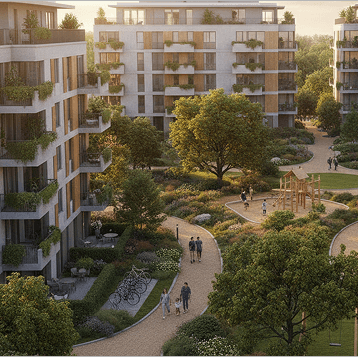 Luxury Apartment Courtyard